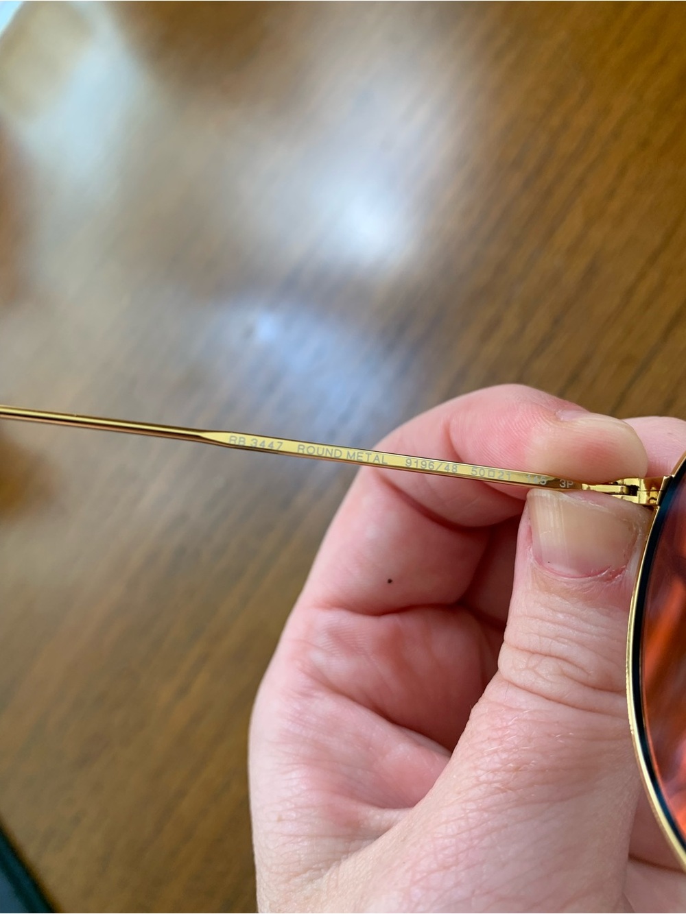 Ray-Ban Women Gold Frame Sunglasses with Pink Lenses PRESCRIPTION - Picture 5 of 8